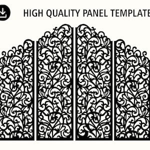 Gate Design | Privacy Screen | Partitions | Decorative Panel | Plasma Dxf | CDR, Dxf, Jpg | 5+includes File | digital download.