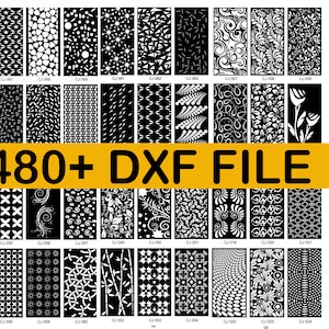 Archivos de patrones DXF / Pantalla de privacidad / Decoración de vinilo / Plantillas de paneles / Silueta / Vector de esténcil / +480 archivos incluidos / descarga instantánea.