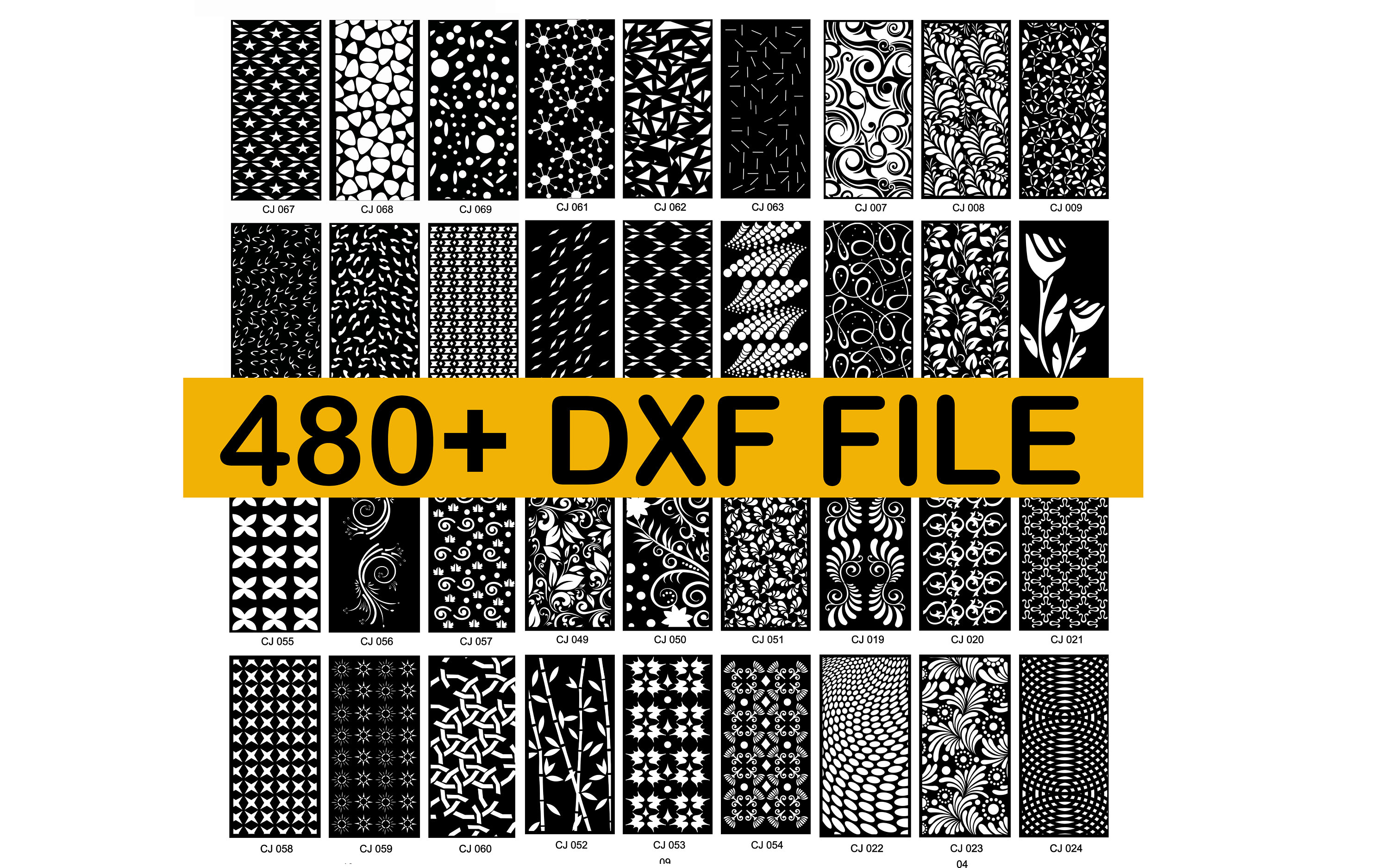 DXF Patterns File | Privacy Screen | Vinyl Decor | Panel Templates ...