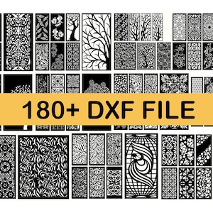 DXF Patterns File | Privacy Screen | Vinyl Decor | Panel Templates | Silhouette | Stencil Vector | +180 Files included | instant download.