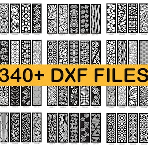 File di modelli DXF / Schermi per la privacy / Decorazioni in vinile / Modelli per pannelli / Silhouette / Stencil vettoriali / +340 file inclusi / download immediato.