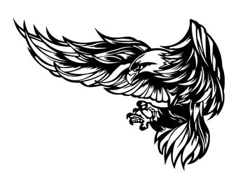 American Eagle / DXF Sign / Home Sign / Metal Plasma / Laser Cut / Design Vector / Laser design / File Dxf / download digitale.