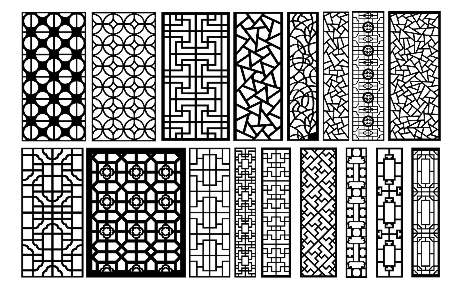 DXF Patterns File Privacy Screen Vinyl Decor Panel - Etsy