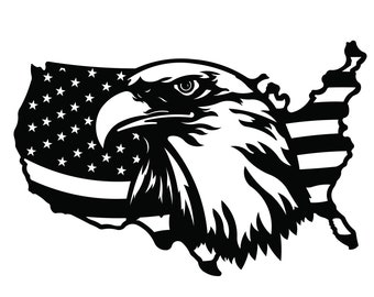 US Outline | Eagle Sign  | DXF Sign | Home Sign | Metal Plasma | Laser Cut | Design Vector | Laser design | Dxf files | digital download.