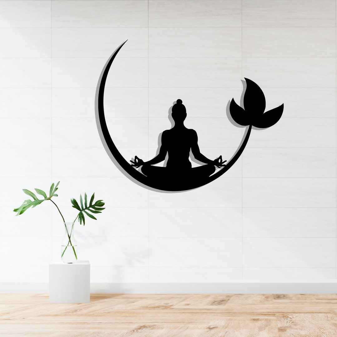 Buy Yoga Wall Hanging Art Laser Cut Home Decor Office Wall Art Online
