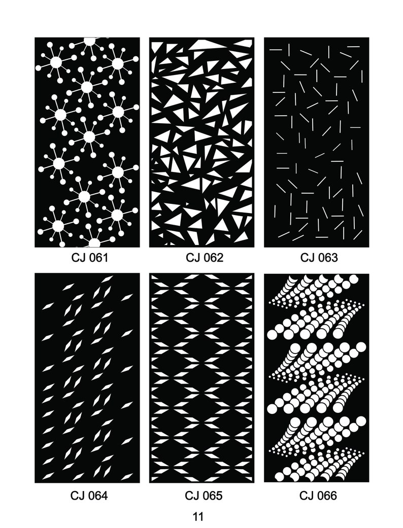 DXF Patterns File Privacy Screen Vinyl Decor Panel | Etsy