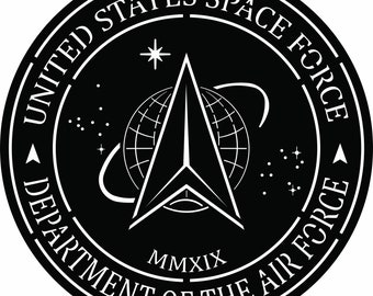 Space Force Logo | United States | DXF Sign | Home Sign | Laser Cut | Design Vector | Laser design | Dxf files | digital download.