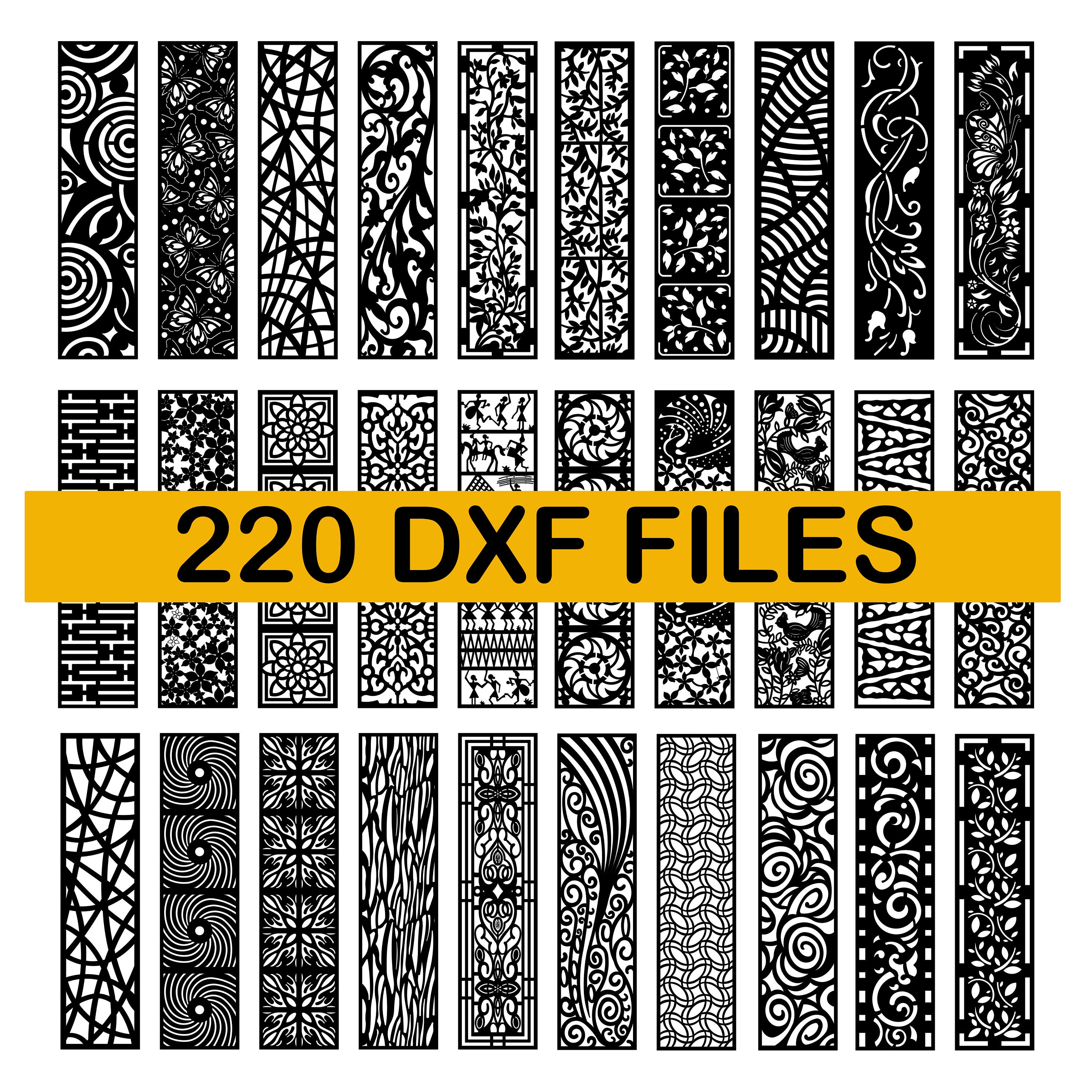 DXF Patterns File Privacy Screen Vinyl Decor Panel Templates Silhouette