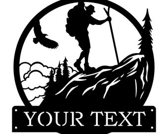Hiker Dxf File | Mountain Climber Silhouette | Outdoor Adventure | Laser Cut Design | CNC Ready File | Outdoor Adventure DXF Art