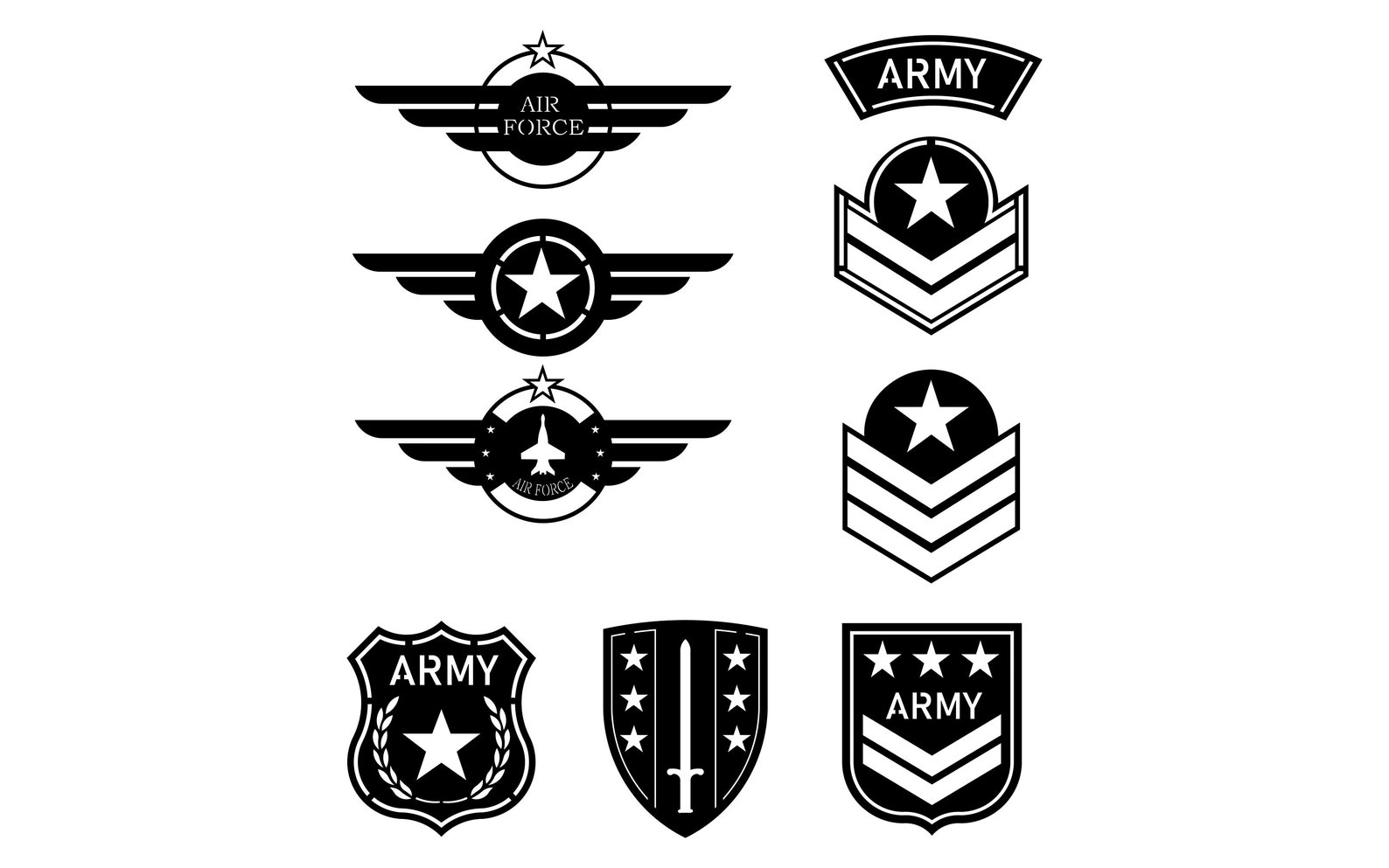Military Logo Military Badges Design Vector Laser Design Dxf Files CDR