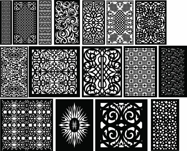 DXF Patterns File Privacy Screen Vinyl Decor Panel - Etsy