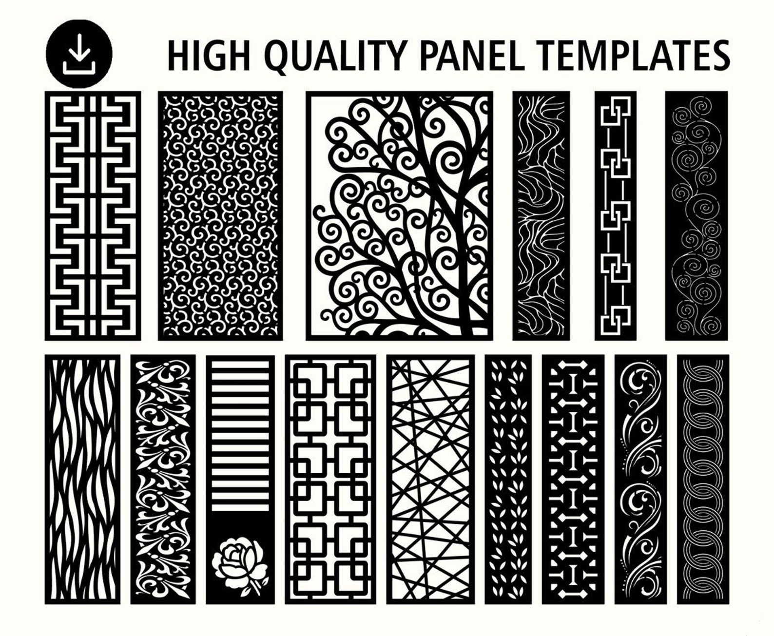 DXF Patterns File Privacy Screen Vinyl Decor Panel - Etsy
