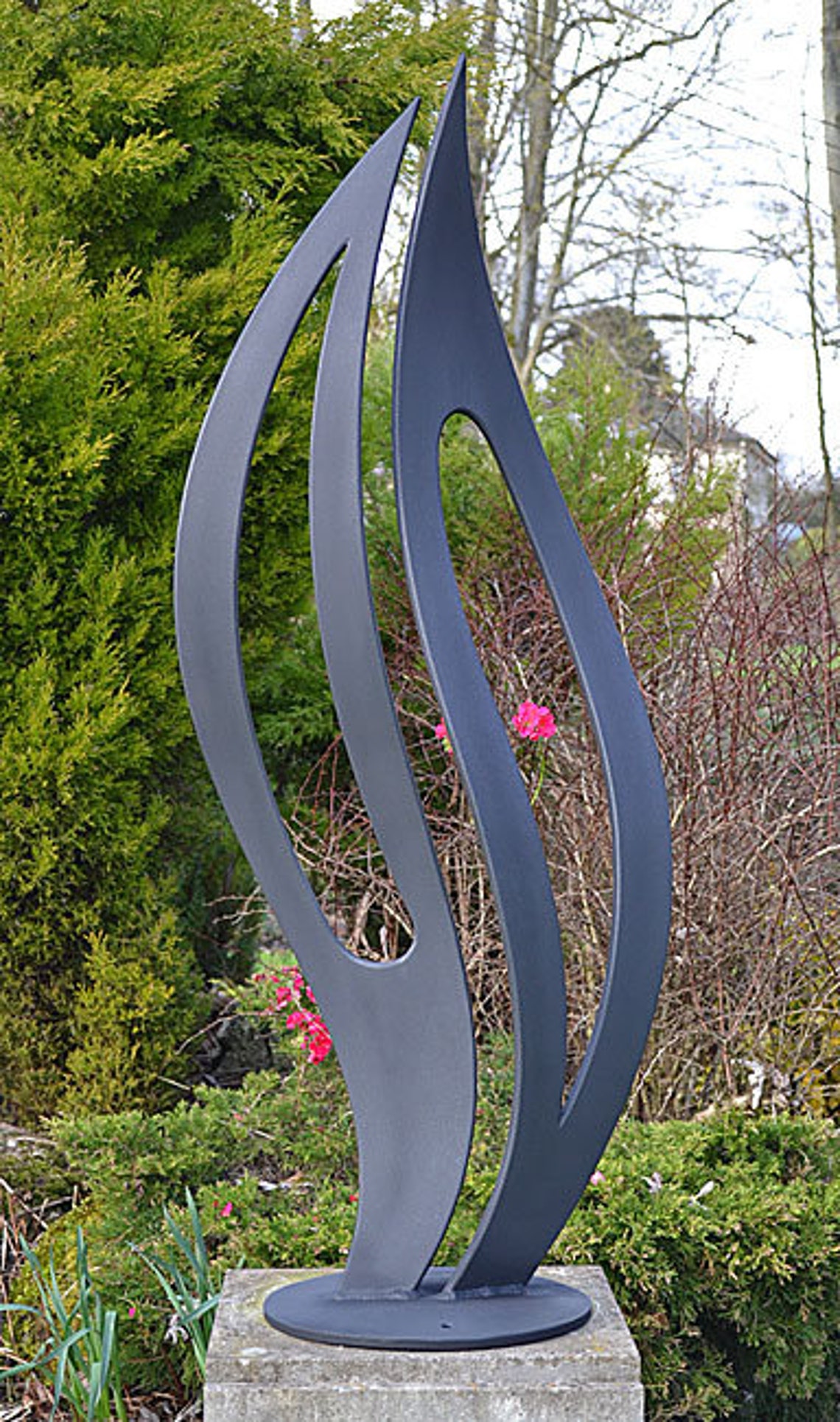 Metal Garden Sculptures Mountain Metal Works Plasma Etsy