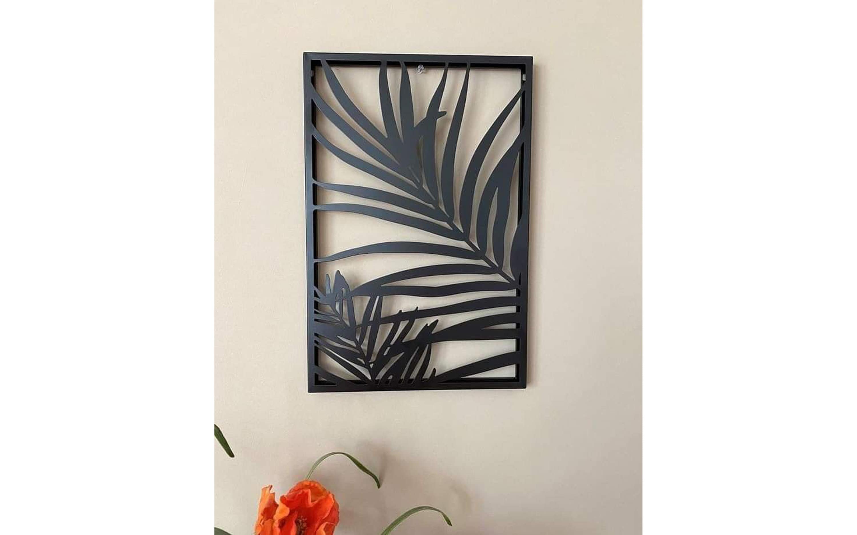 Palm Leaf Wall Art | Tropical Metal Wall Decor | Laser Cut Botanical ...