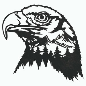Eagle Scene | DXF Sign | Eagle Sign | Home Decor | Metal Plasma | Laser Cut | Design Vector | Laser design | Dxf files | digital download.