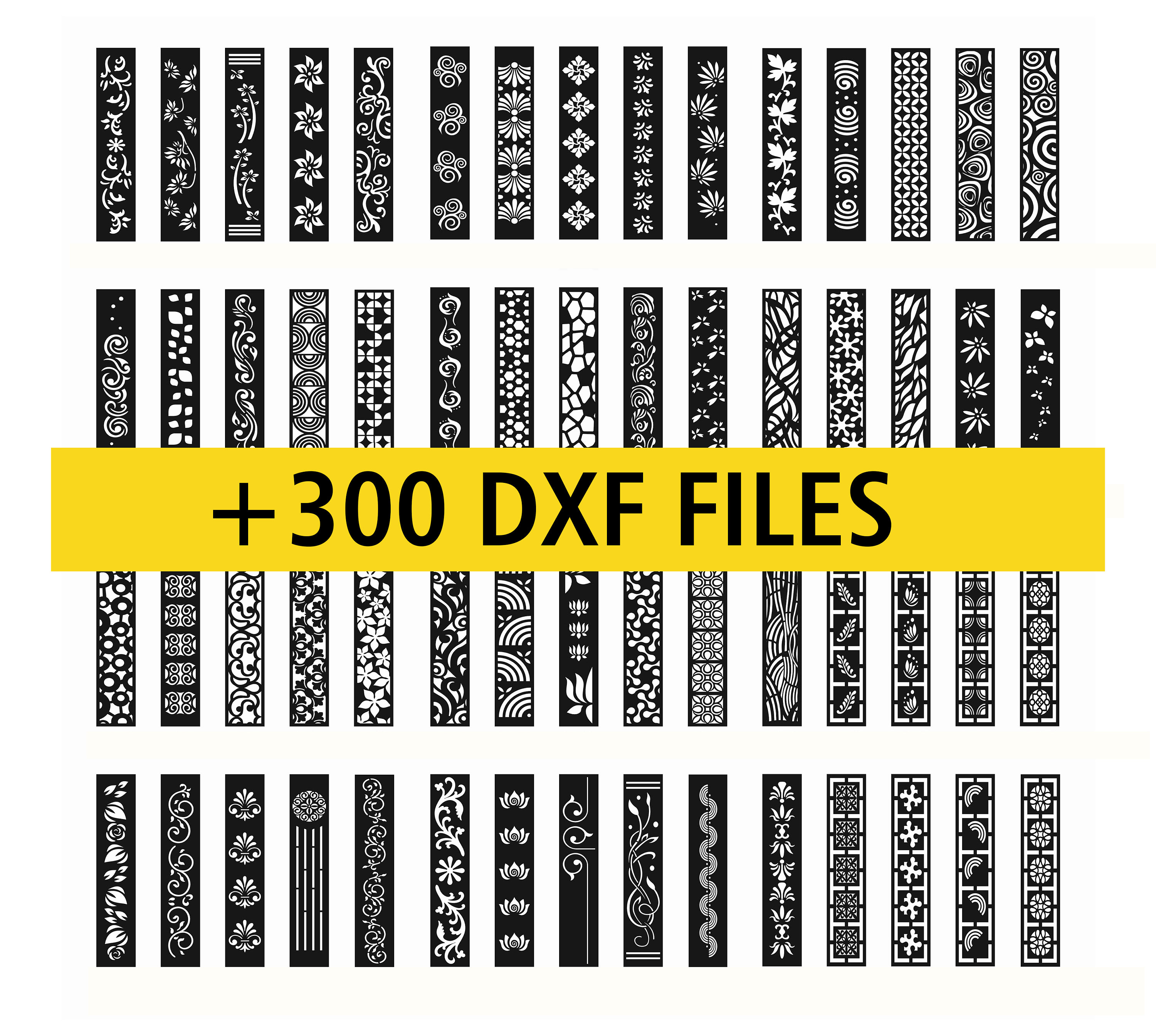 300 files dxf Geometric Patterns Panel Templates for CNC Laser | Etsy