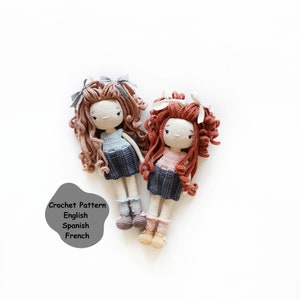 MODELLO all’uncinetto Milen la bambola, modello per bambola amigurumi, modello per bambola all’uncinetto