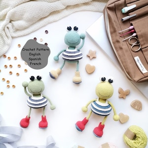 Frosch Yoyo Amigurumi Muster PDF | Spielerische DIY Häkelarbeit Frosch Spielzeug Anleitung