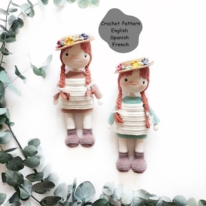 MODELLO all’uncinetto Bambola Anne, modello di bambola amigurumi, modello di bambola all’uncinetto