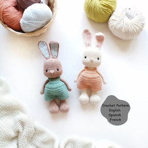 Crochet PATTERN Jojo the bunny,amigurumi bunny pattern ,crochet bunny pattern