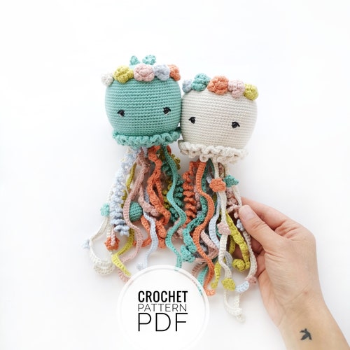 Jellyfish PDF Pattern Jellyfish Crochet Pattern Amigurumi Etsy