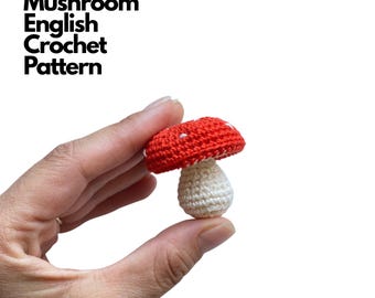 Crochet Pattern Mushroom • Keychain Amigurumi PDF Tutorial