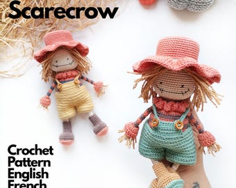 Crochet Pattern Scarecrow Doll • Halloween Amigurumi PDF Tutorial