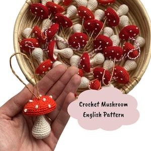 Crochet PATTERN Mushroom, Amigurumi mushroom pattern, Crochet mushroom pattern