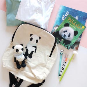 Sac à dos en toile Panda Nina Design/Sac pour enfants