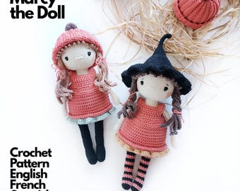 Crochet Pattern Marcy the Doll • Amigurumi Halloween Doll PDF Tutorial