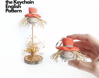 Crochet Pattern Scarecrow Keychain • Amigurumi Halloween PDF Tutorial