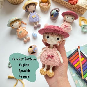 Crochet PATTERN Lisa Doll, amigurumi doll pattern, crochet doll pattern