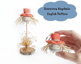 Haakpatroon: sleutelhanger vogelverschrikker • Halloween-amigurumi-pdf-zelfstudie