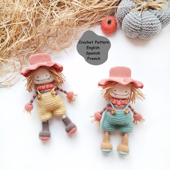 Cute Scarecrow Amigurumi Pattern PDF | Whimsical Halloween Crochet Toy Tutorial