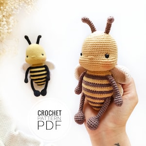 Crochet PATTERN Luna the bee,amigurumi bee pattern ,crochet bee pattern image 4