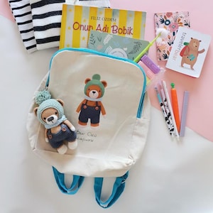 Sac à dos en toile Bear Coco Design/Sac pour enfants