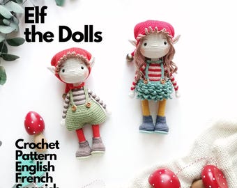 Crochet Pattern Elf the Dolls • Amigurumi Christmas Elf PDF Tutorial