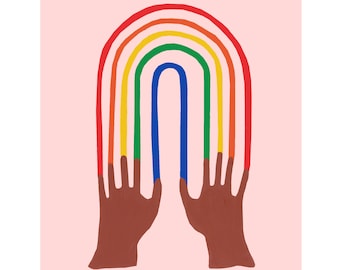Rainbow Hands - A5 Print