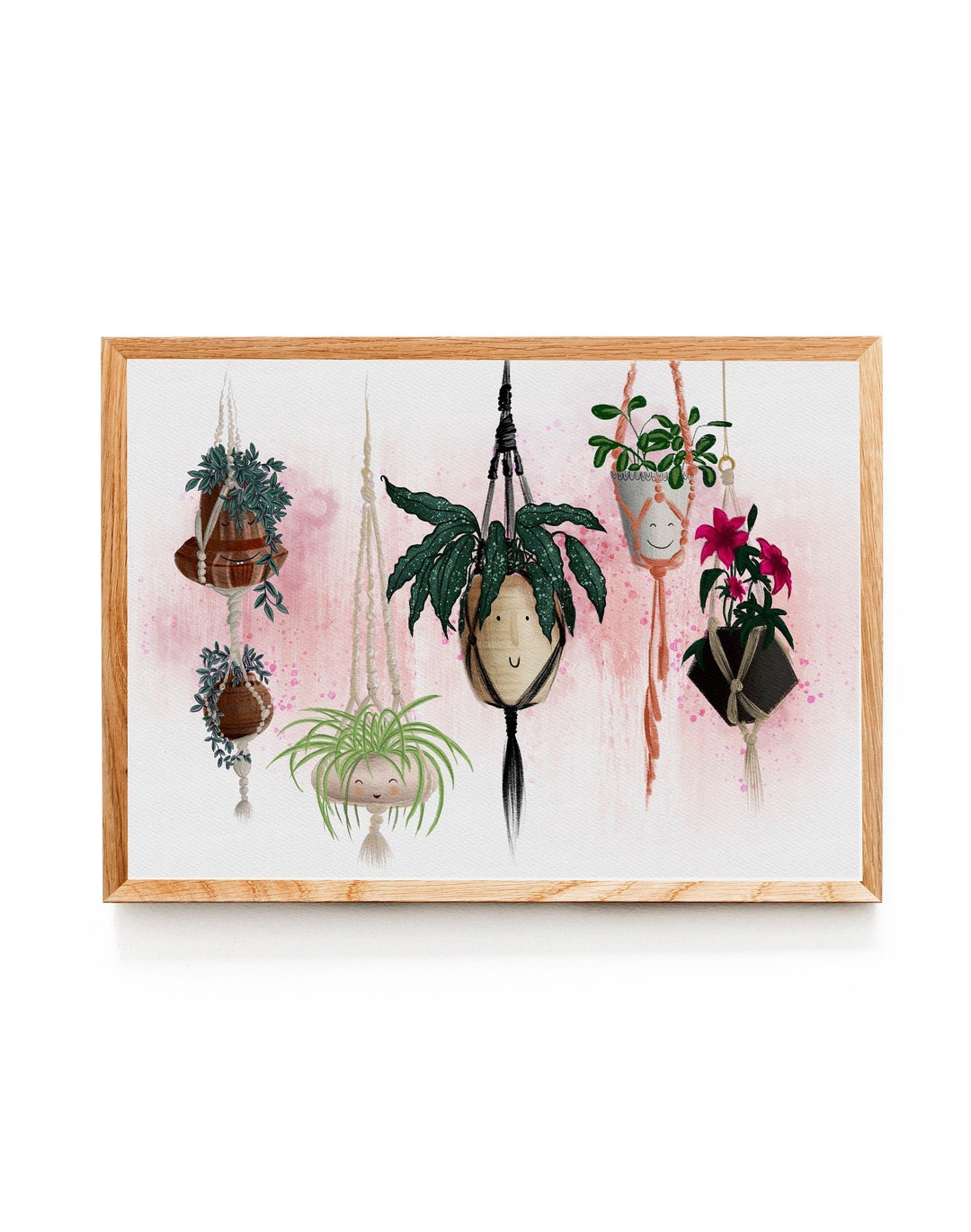 Houseplant Wall Art, Botanical Print, Group of Plants, Plant Family