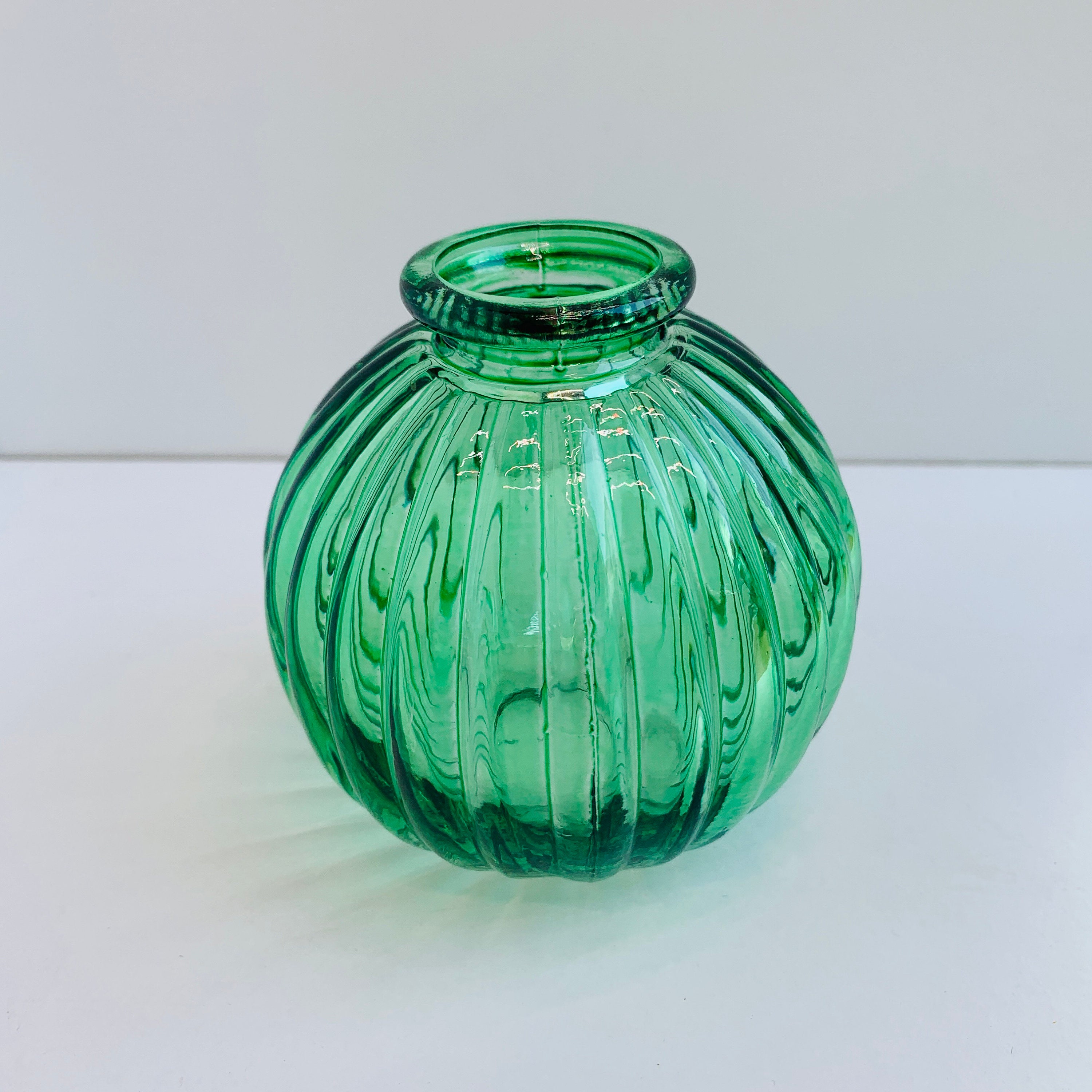 Set of Traditional Glass Vases Vintage Design Botanical Etsy UK