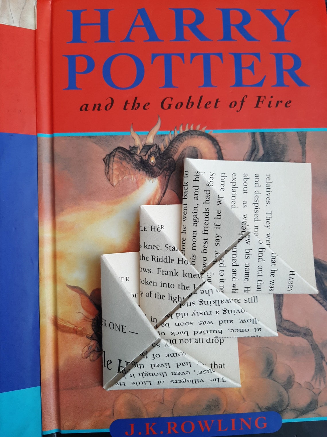 Harry Potter Origami Bookmark Set of 3 Goblet of Fire | Etsy
