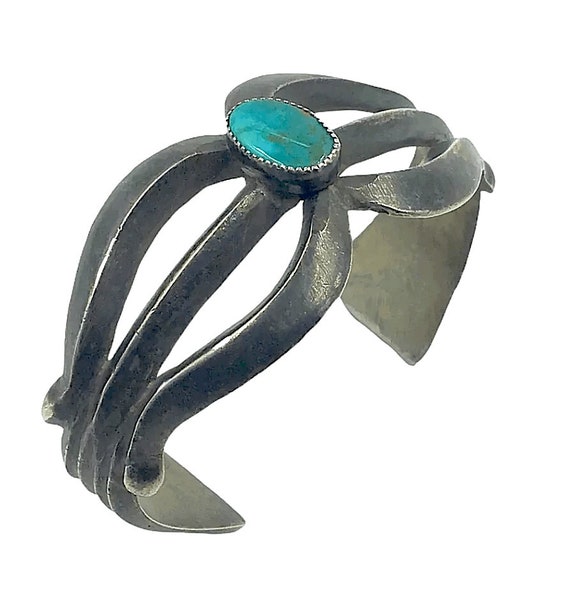 Pawn Navajo Sandcast Turquoise Bracelet