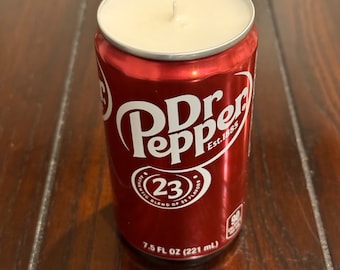 Candela profumata in cera di soia Dr Pepper da 7,5 oz / Candela profumata personalizzata Dr Pepper versata a mano