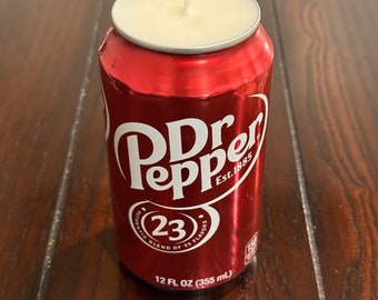 Dr Pepper Scented Soy Wax Candle | Hand Poured Dr Pepper Custom Scented Soda Pop Candle