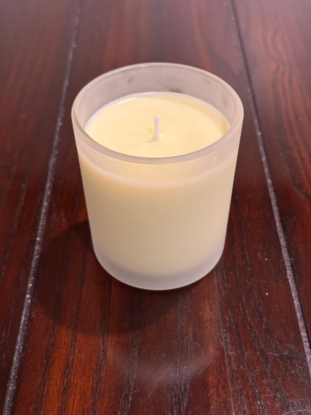 Lemmon Lime Scented Soy Wax Candle | Frosted Glass Jar - Etsy