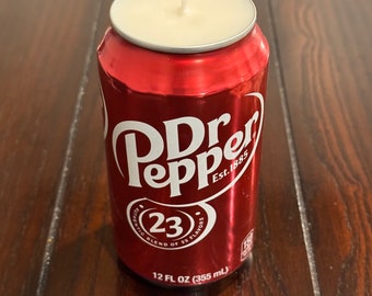 Candela di cera di soia profumata Dr Pepper / Candela profumata personalizzata Dr Pepper versata a mano