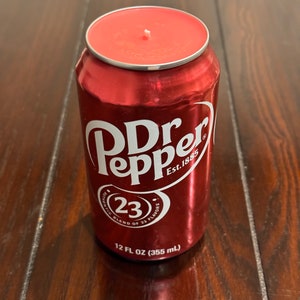 Dr Pepper Scented Soy Wax Candle-Red Valentines Day | Hand Poured Dr Pepper Custom Scented Soda Pop Candle