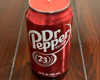 Candela profumata in cera di soia Dr Pepper - San Valentino rosso / Candela profumata personalizzata Dr Pepper versata a mano
