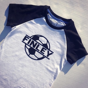 Personalised football T-shirt birthday girls boys