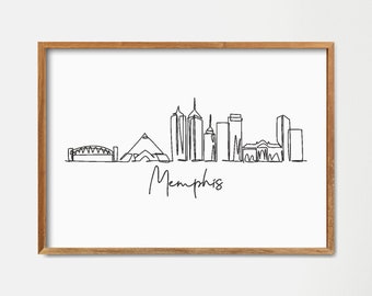 Memphis Skyline Etsy